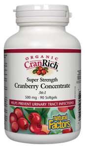 Organic CranRich® 500 mg · Super Strength Cranberry Concentrate 180 capsules - Natures Health Centre