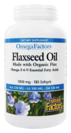Certified Organic Flaxseed Oil 1000 mg, 180 softgels - Natures Health Centre